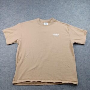 Minted New York Shirt Mens XL Beige Back Graphic Tee Streetwear Cartoon Art